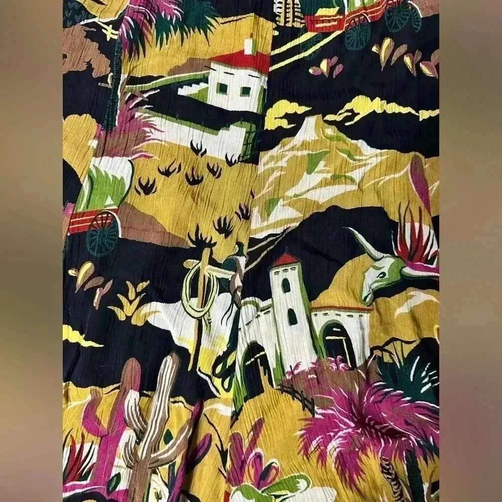 Vintage City Clothing Co Southwest Print Midi Skirt Size Small - Picture 4 of 12